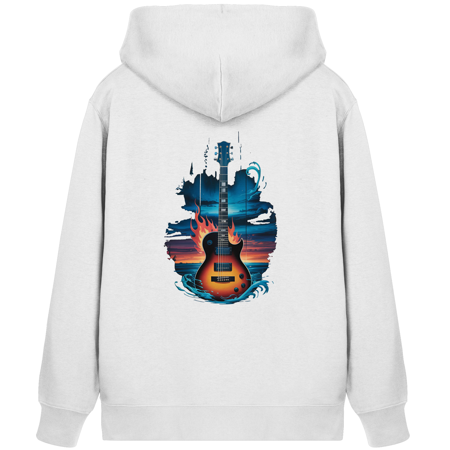 Fire & Water Guitar – Künstlerisches Gitarren Design für Musiker & Worshipper - Organic Zipper