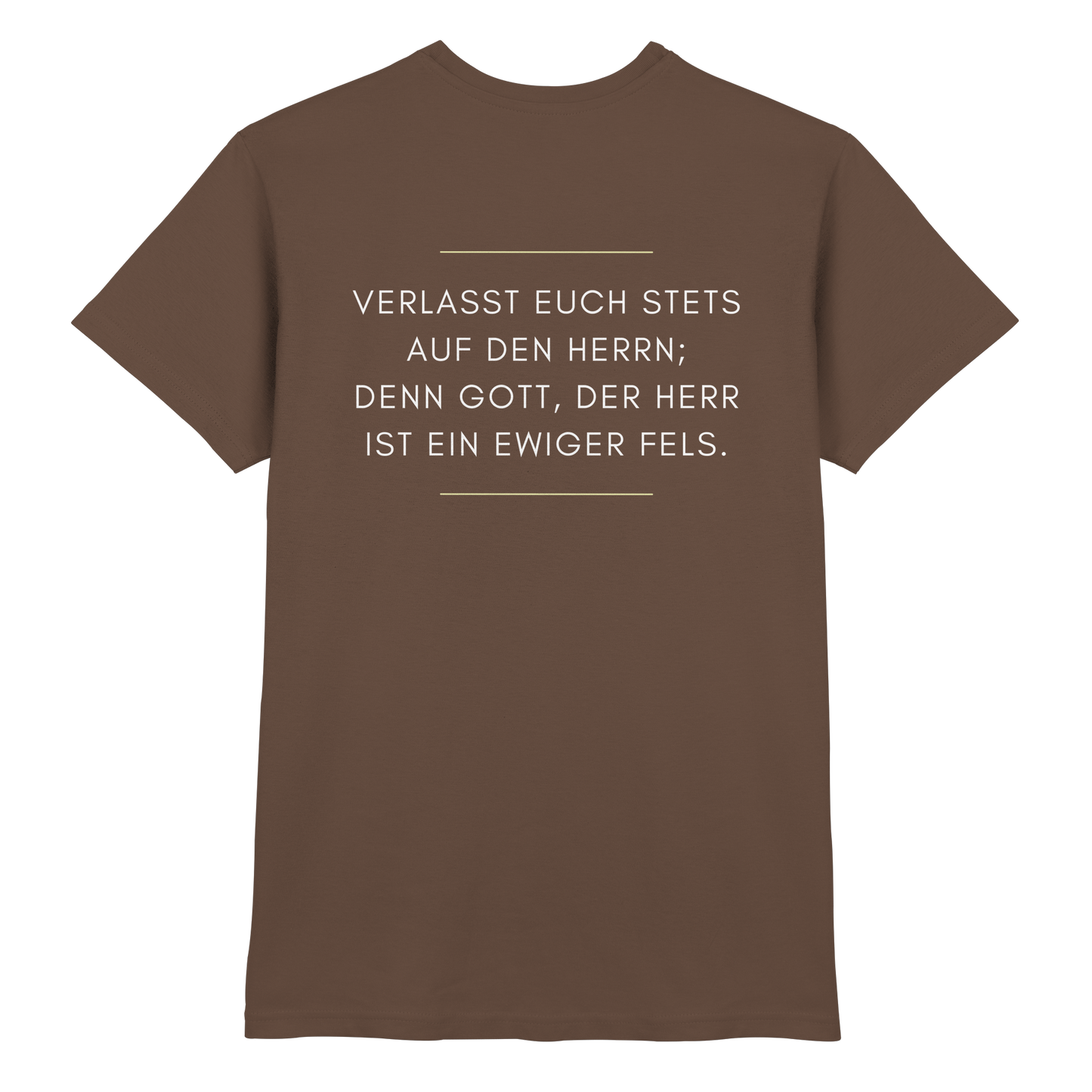 Jesaja 26,4 – Der Herr ist ein ewiger Fels | Christliches Bibelvers Design - Premium Shirt