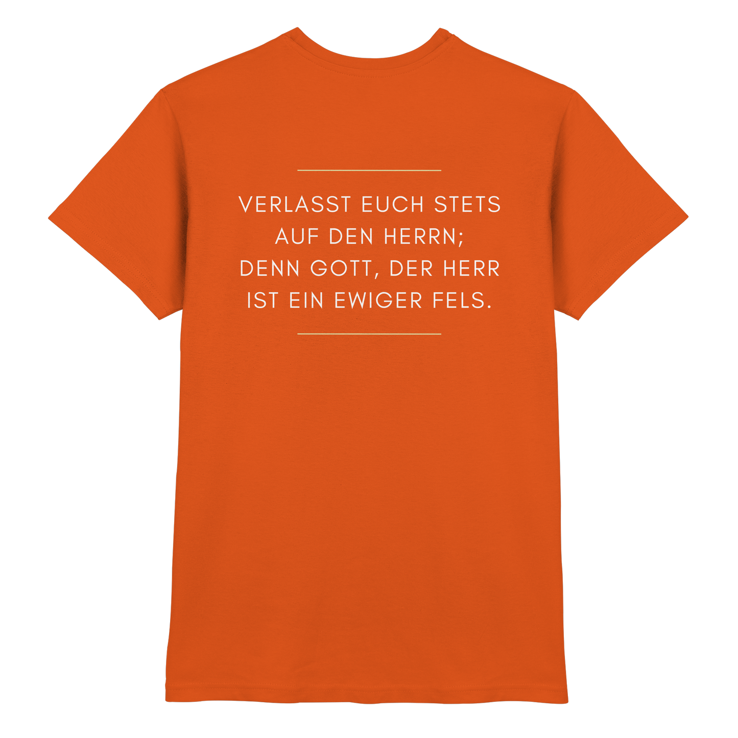 Jesaja 26,4 – Der Herr ist ein ewiger Fels | Christliches Bibelvers Design - Premium Shirt