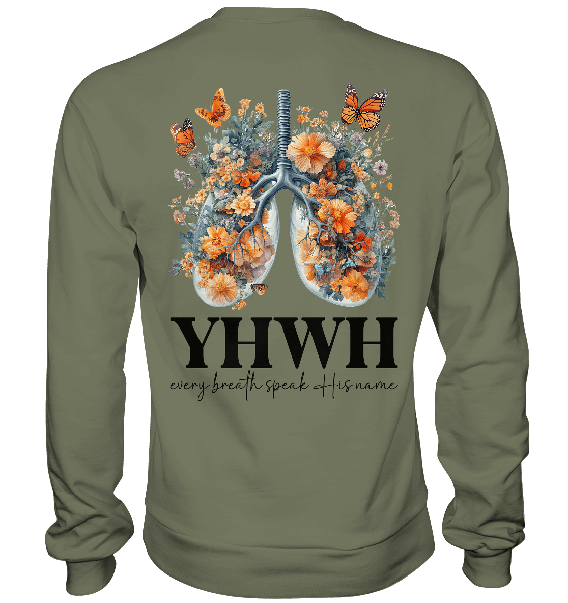 Every Breath Speak His Name – Leben, das Lobpreis atmet | Christliche Kleidung - Premium Sweatshirt