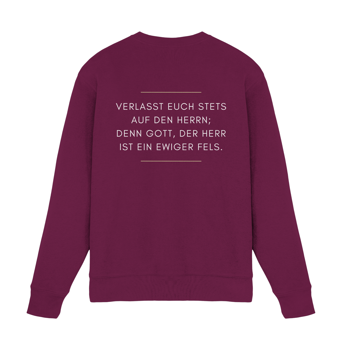Jesaja 26,4 – Der Herr ist ein ewiger Fels | Christliches Bibelvers Design - Premium Sweatshirt