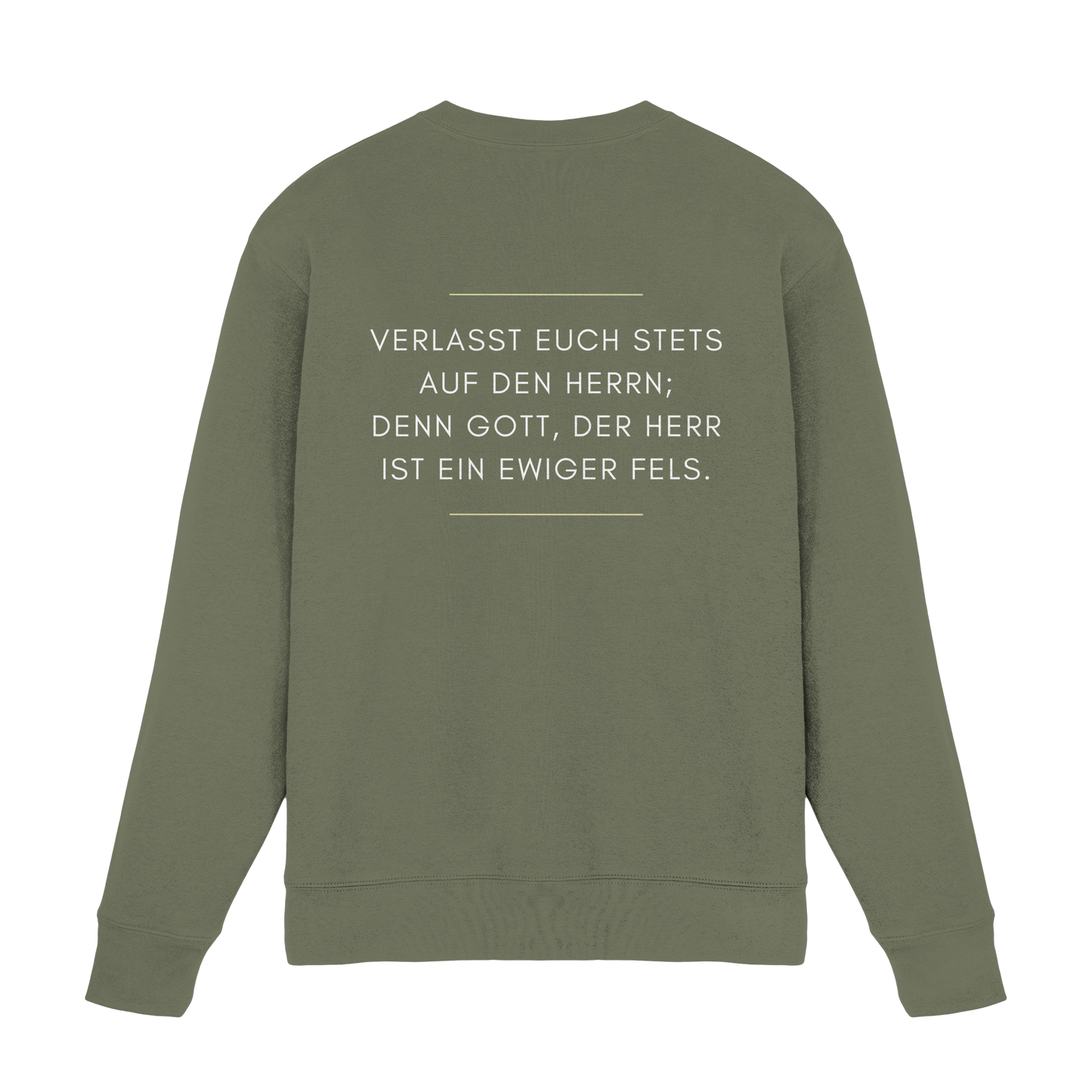 Jesaja 26,4 – Der Herr ist ein ewiger Fels | Christliches Bibelvers Design - Premium Sweatshirt