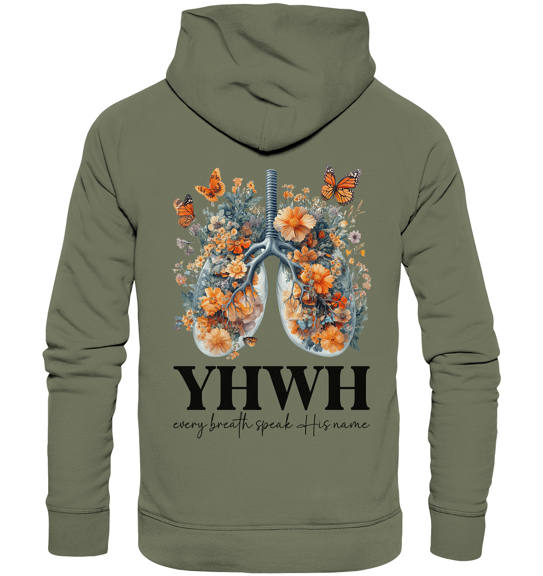 Every Breath Speak His Name – Leben, das Lobpreis atmet | Christliche Kleidung - Premium Unisex Hoodie
