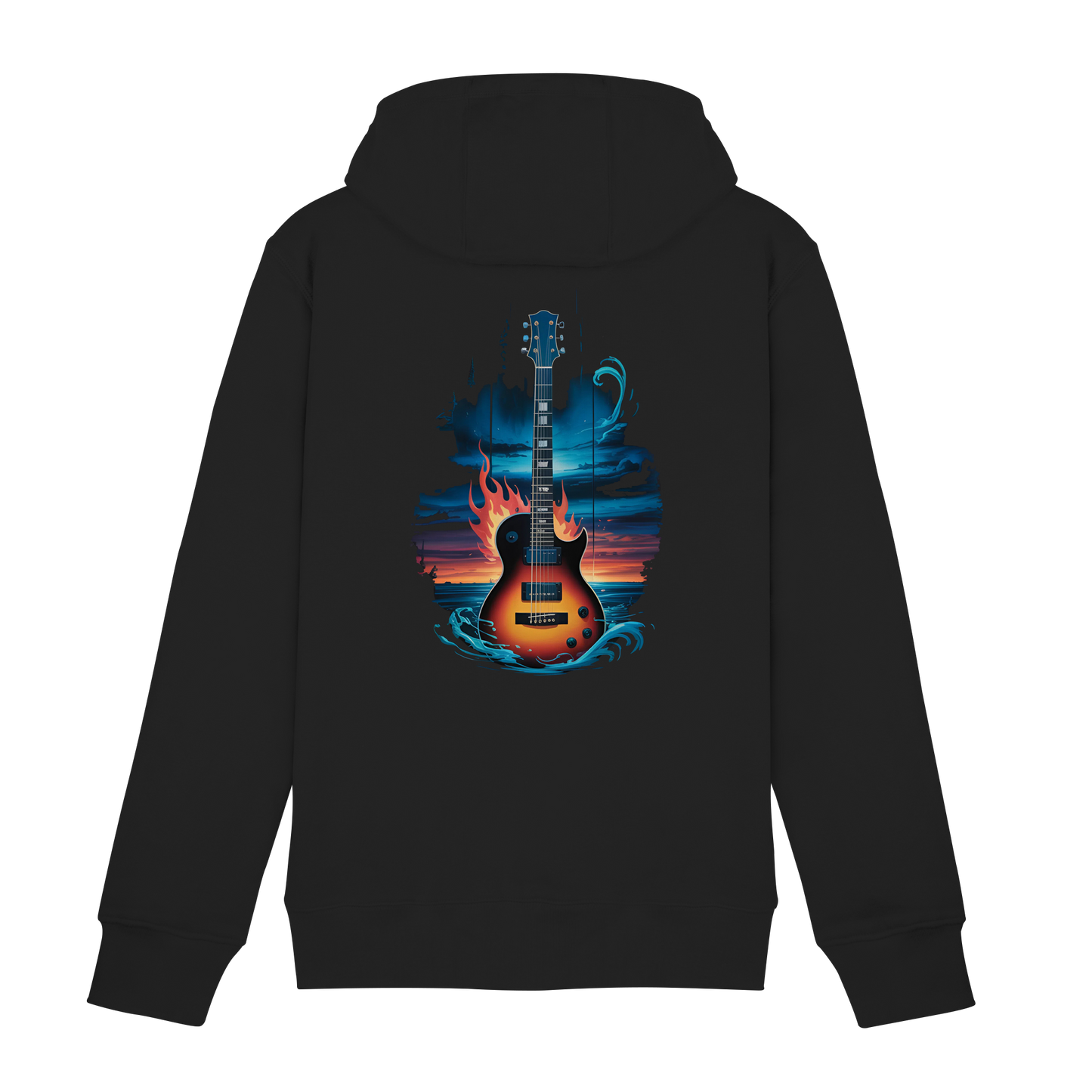 Fire & Water Guitar – Künstlerisches Gitarren Design für Musiker & Worshipper - Zipper