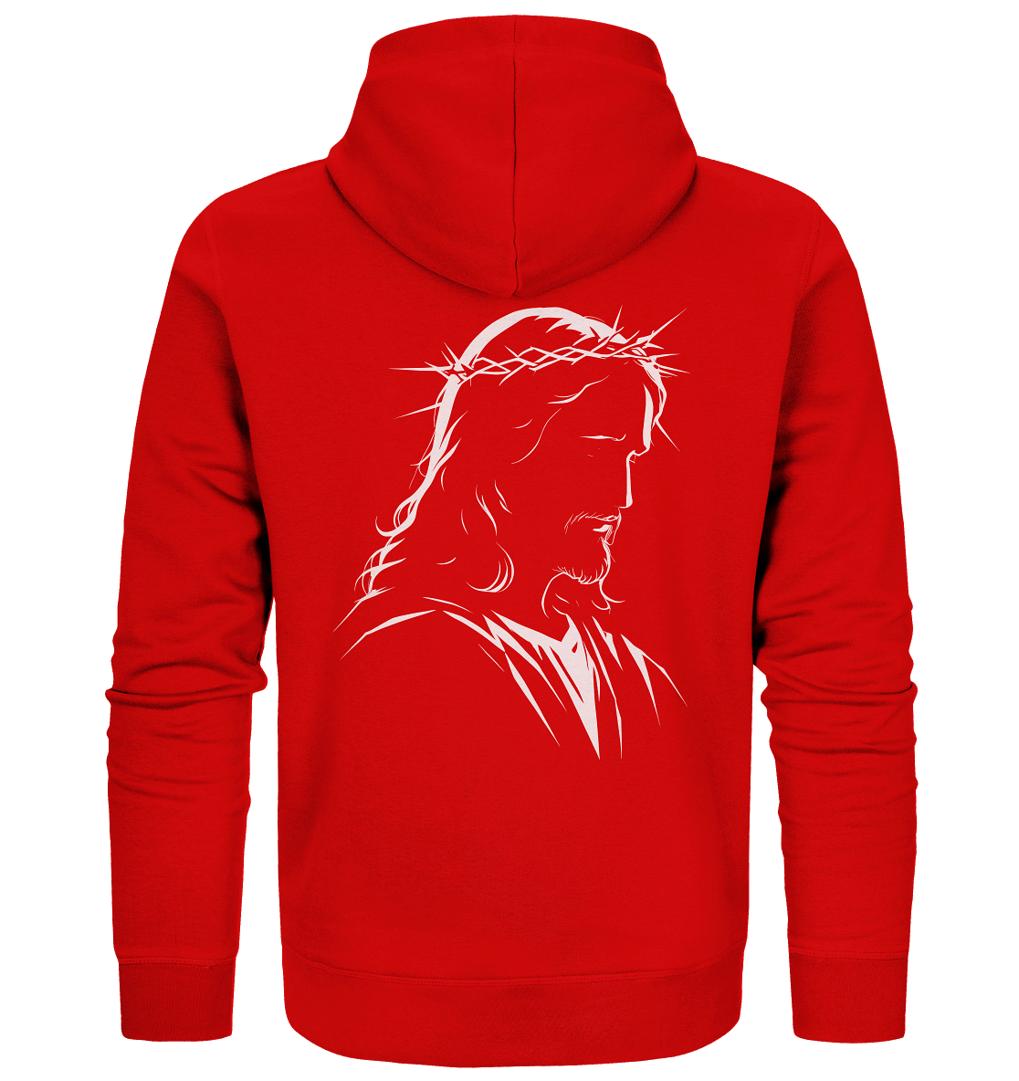 Der Blick des Erlösers – Jesus-Silhouette im Konturdesign | Christliche Kleidung - Zipper