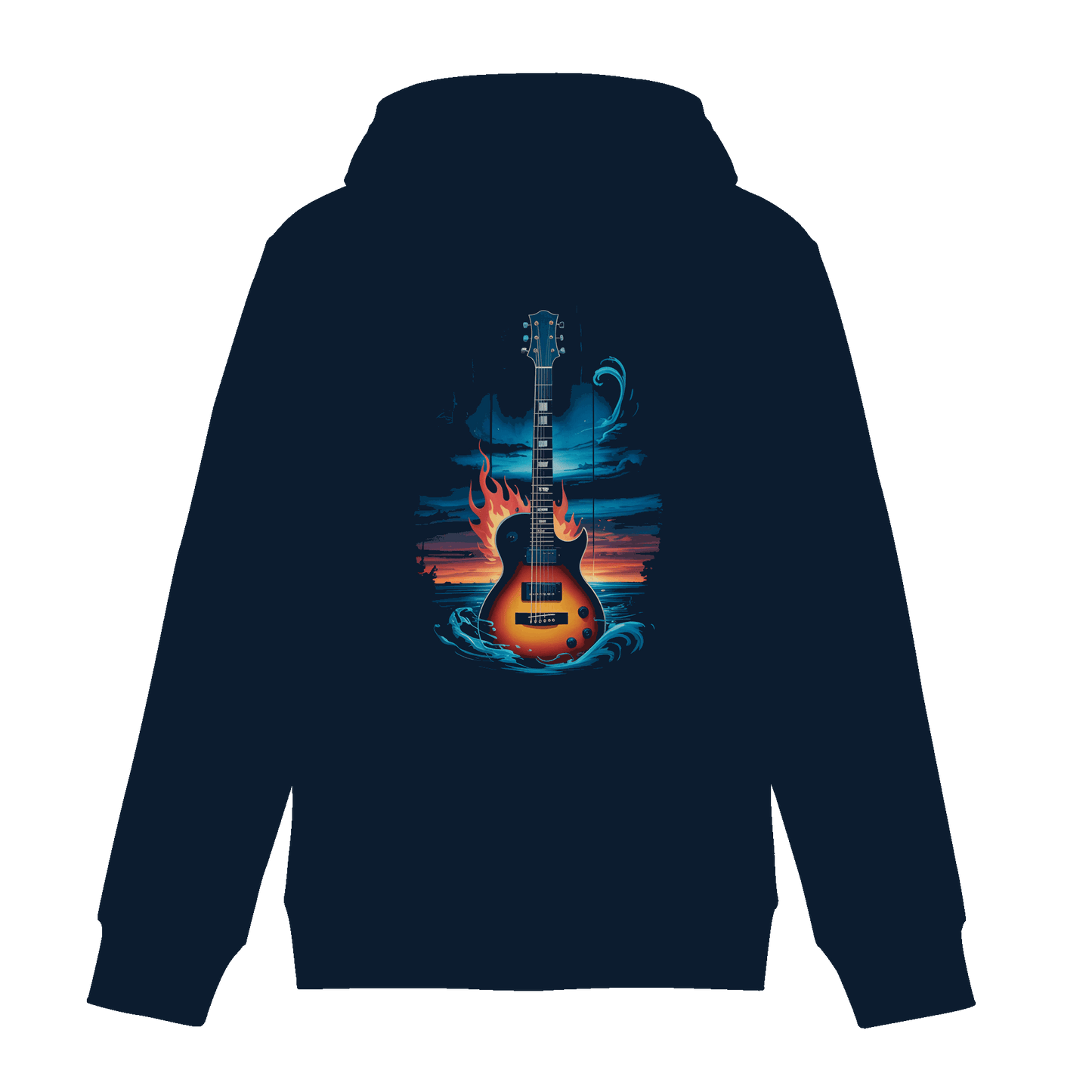 Fire & Water Guitar – Künstlerisches Gitarren Design für Musiker & Worshipper - Zipper