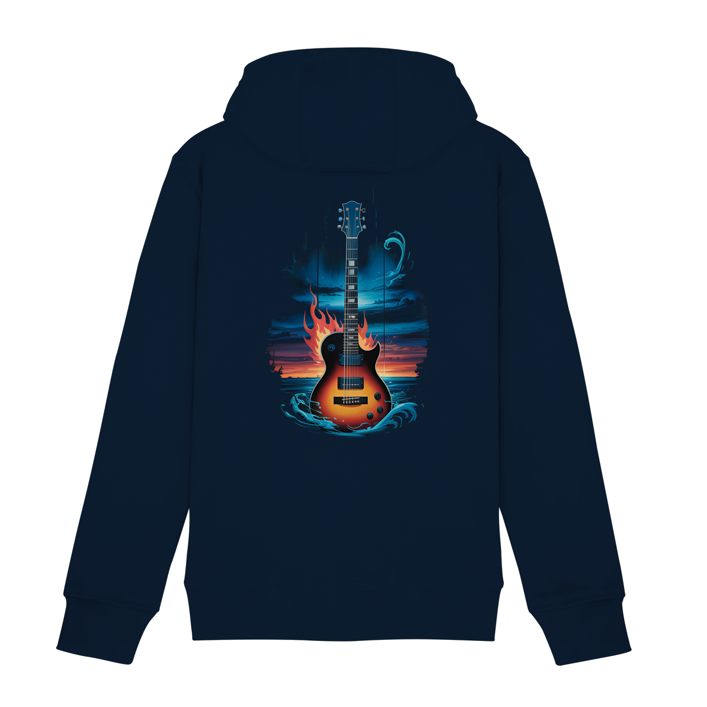 Fire & Water Guitar – Künstlerisches Gitarren Design für Musiker & Worshipper - Zipper