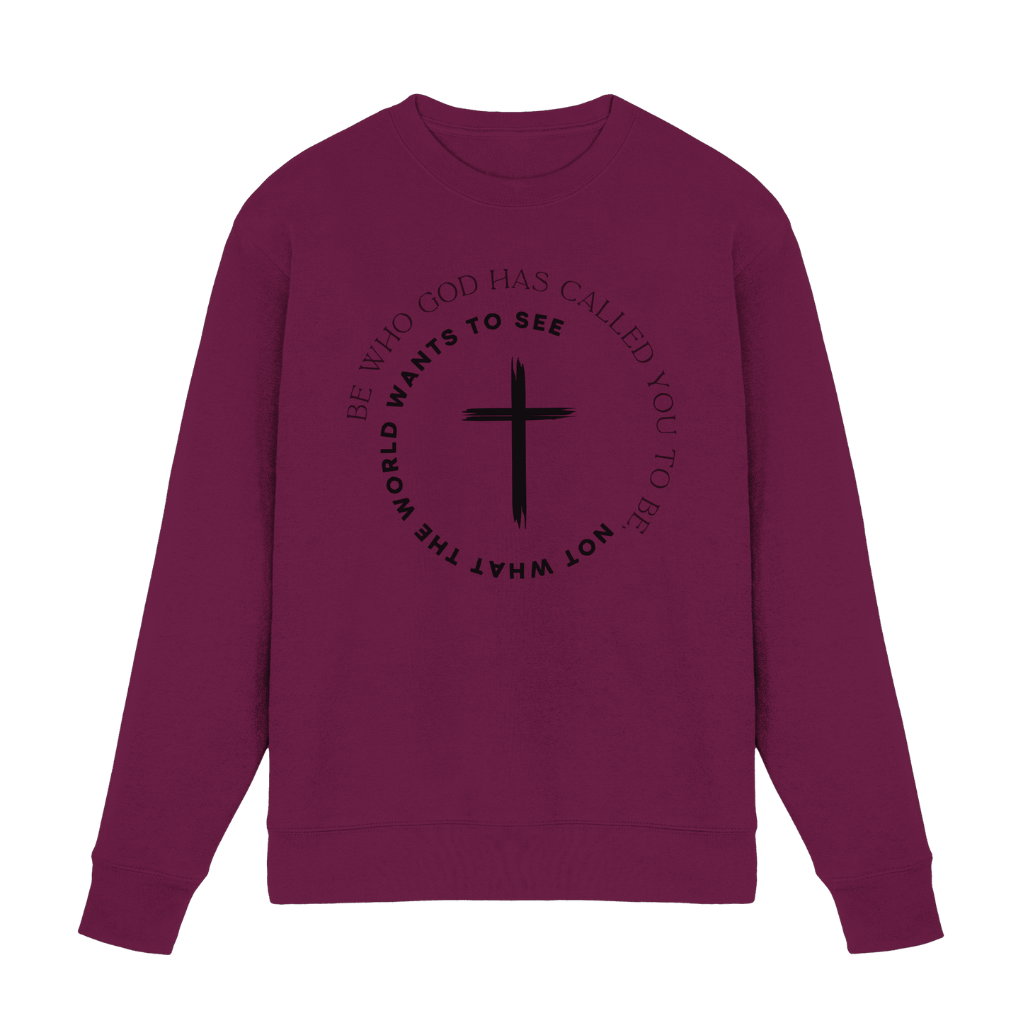 Be Who God Called You To Be – Cross Statement Design - Premium Sweatshirt - Sweatshirts - Burgund - GfoitMa