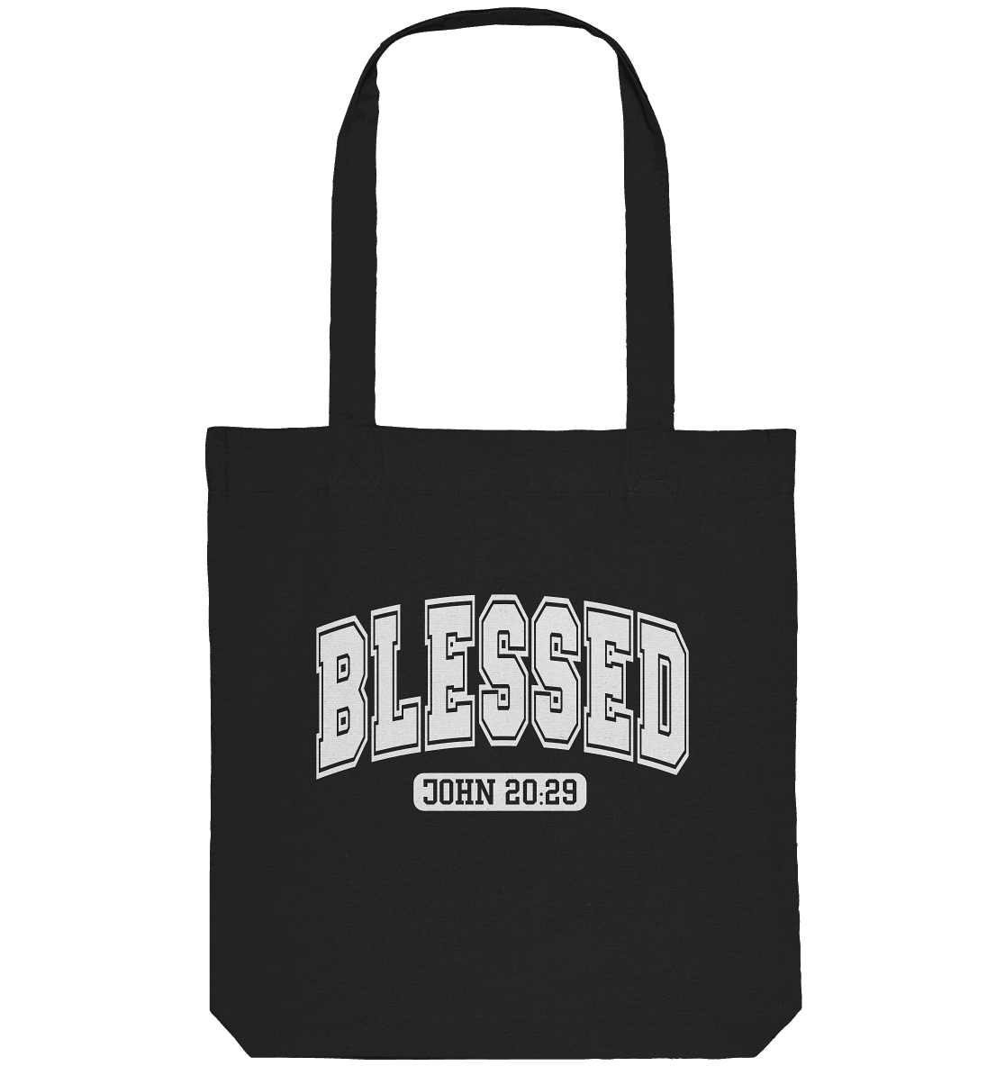 Blessed – John 20:29 - Organic Tote-Bag - GfoitMa - Black / ca. 38x42
