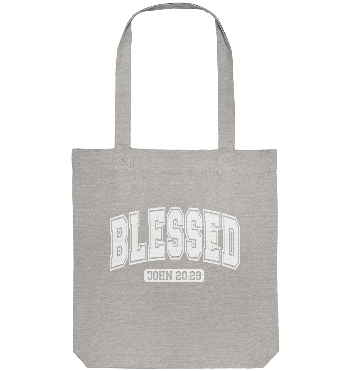 Blessed – John 20:29 - Organic Tote-Bag - GfoitMa - Heather Grey / ca. 38x42