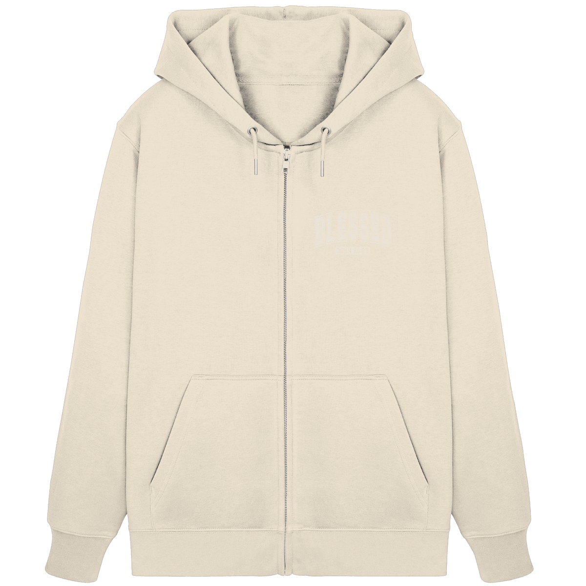 Blessed – John 20:29 - Organic Zipper - GfoitMa - Natural Raw / XS