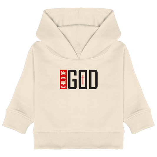 Child of God – Deine Identität in Christus | Christliche Kleidung - Baby Organic Hoodie - Kids & Babys - Natural Raw - GfoitMa
