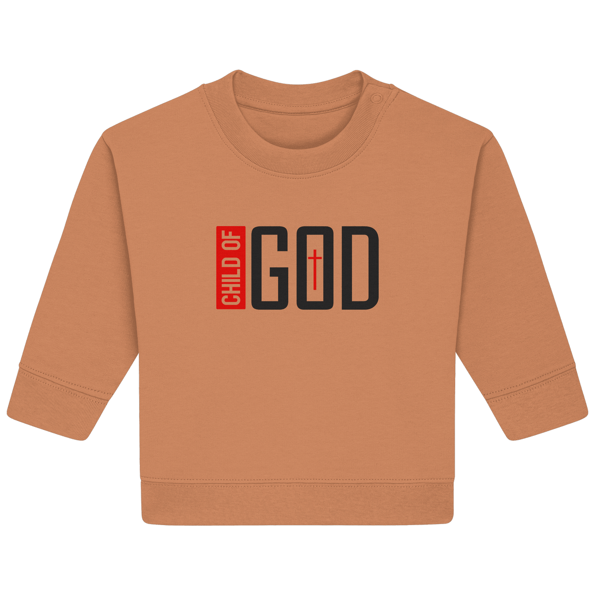 Child of God – Deine Identität in Christus | Christliche Kleidung - Baby Organic Sweatshirt - Kids & Babys - Heather Grey - GfoitMa