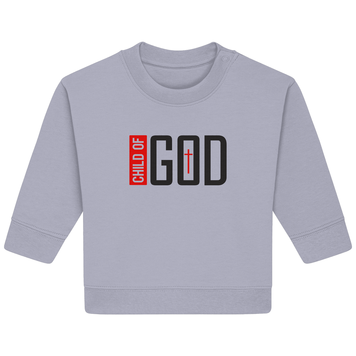 Child of God – Deine Identität in Christus | Christliche Kleidung - Baby Organic Sweatshirt - Kids & Babys - Heather Grey - GfoitMa