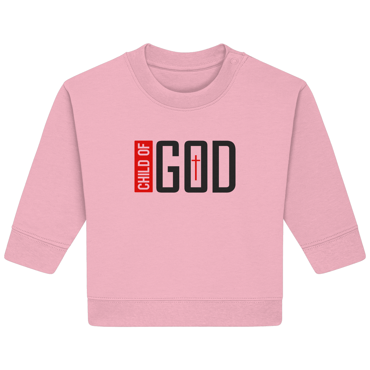 Child of God – Deine Identität in Christus | Christliche Kleidung - Baby Organic Sweatshirt - Kids & Babys - Natural Raw - GfoitMa