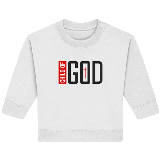 Child of God – Deine Identität in Christus | Christliche Kleidung - Baby Organic Sweatshirt - Kids & Babys - Natural Raw - GfoitMa