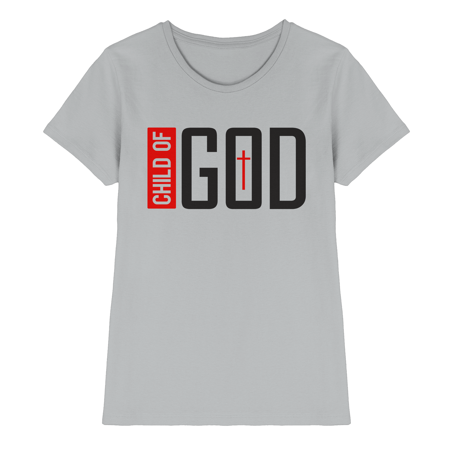 Child of God – Deine Identität in Christus | Christliche Kleidung - Ladies Premium Shirt - Lady-Shirts - Pacific Grey - GfoitMa