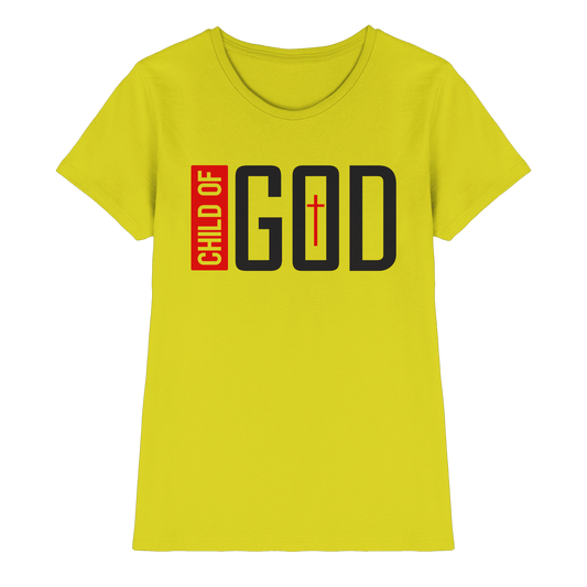 Child of God – Deine Identität in Christus | Christliche Kleidung - Ladies Premium Shirt - Lady-Shirts - Pixel Lime - GfoitMa