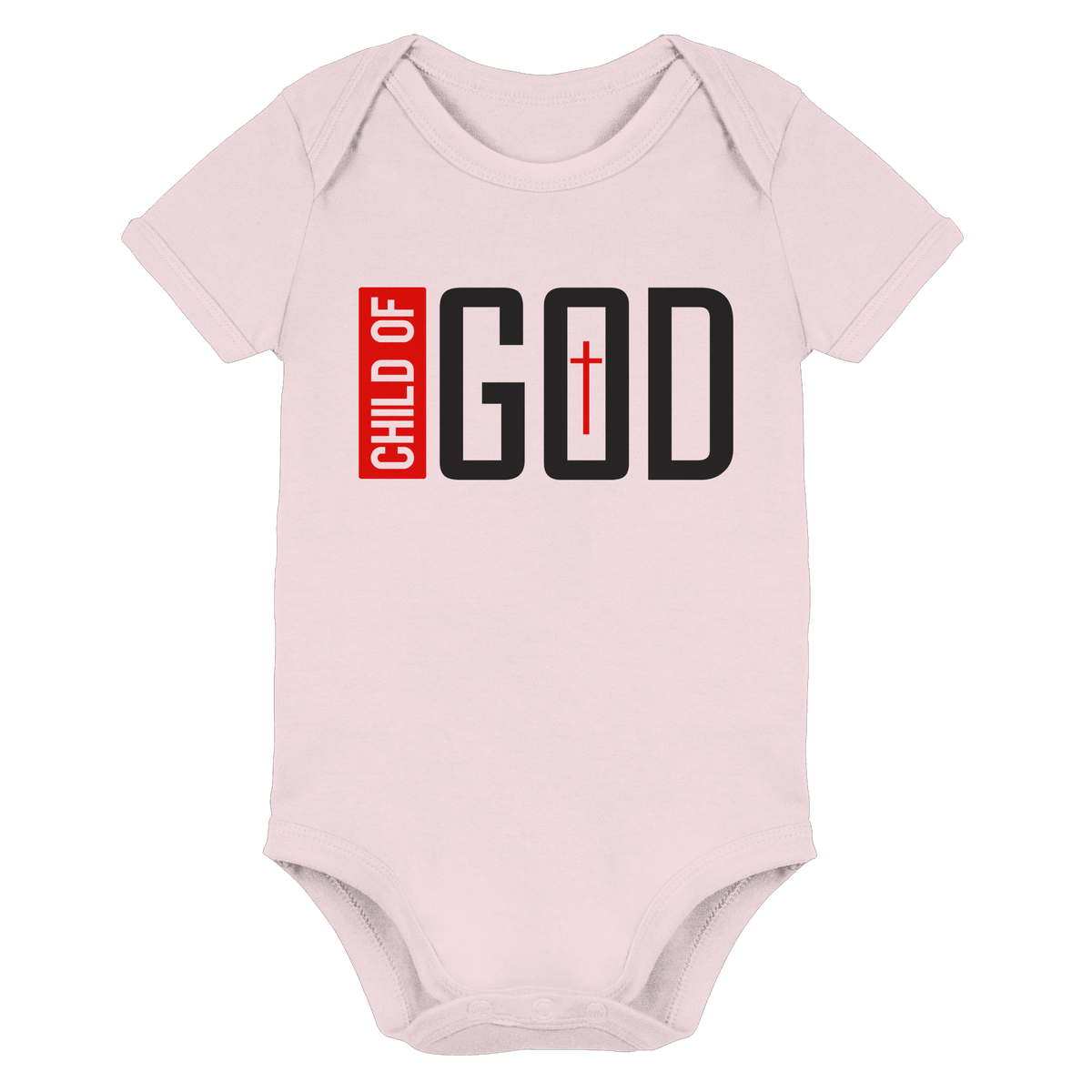 Child of God – Deine Identität in Christus | Christliche Kleidung - Organic Baby Bodysuit - Kids & Babys - Powder Pink - GfoitMa