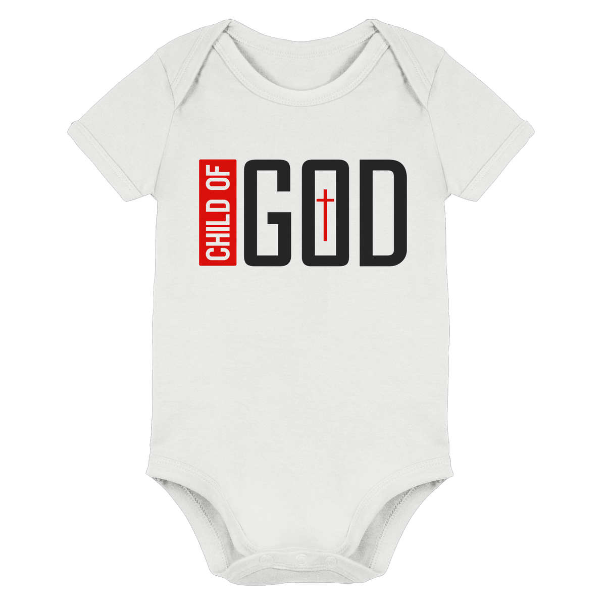Child of God – Deine Identität in Christus | Christliche Kleidung - Organic Baby Bodysuit - Kids & Babys - White - GfoitMa