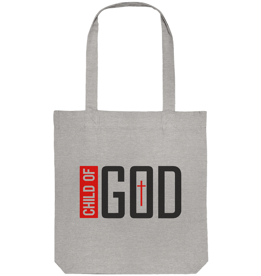 Child of God – Deine Identität in Christus | Christliche Kleidung - Organic Tote-Bag - Taschen - Heather Grey - GfoitMa