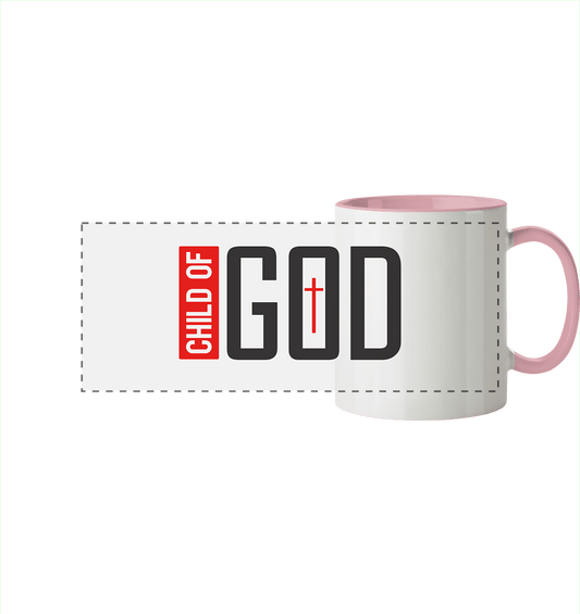 Child of God – Deine Identität in Christus | Christliche Kleidung - Panorama Tasse zweifarbig - Trinkgefäße - Altrosa - GfoitMa