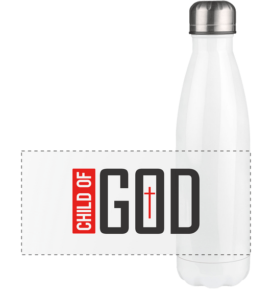 Child of God – Deine Identität in Christus | Christliche Kleidung - Panorama Thermoflasche 500ml - Trinkgefäße - White - GfoitMa
