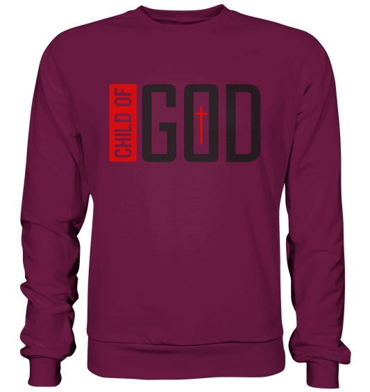 Child of God – Deine Identität in Christus | Christliche Kleidung - Premium Sweatshirt - Sweatshirts - Burgund - GfoitMa
