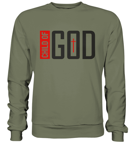 Child of God – Deine Identität in Christus | Christliche Kleidung - Premium Sweatshirt - Sweatshirts - Classic Olive - GfoitMa