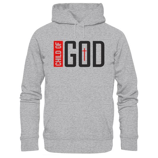 Child of God – Deine Identität in Christus | Christliche Kleidung - Premium Unisex Hoodie - Hoodies - Heather Grey (meliert) - GfoitMa