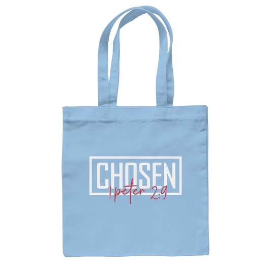 Chosen – 1. Petrus 2:9 – Auserwählt und berufen | Christliche Produkte - Baumwolltasche - Taschen - Sky Blue - GfoitMa