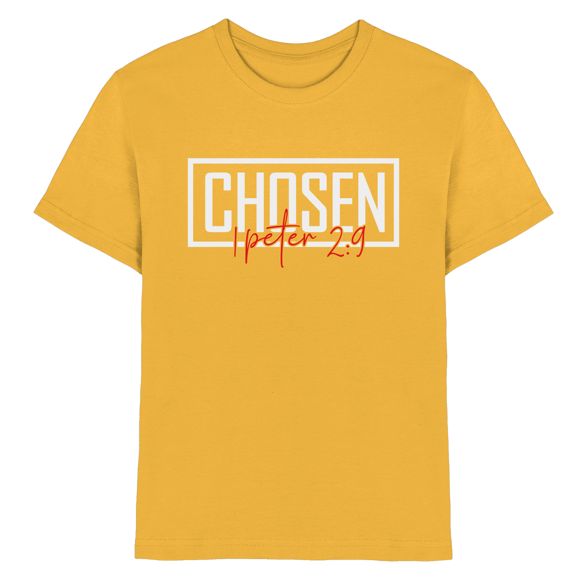 Chosen – 1. Petrus 2:9 – Auserwählt und berufen | Christliche Produkte - Kids Premium Shirt - Kids & Babys - Gold - GfoitMa