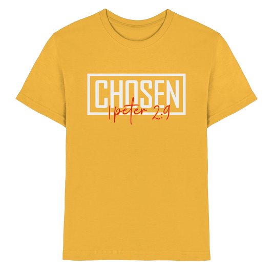 Chosen – 1. Petrus 2:9 – Auserwählt und berufen | Christliche Produkte - Kids Premium Shirt - Kids & Babys - Gold - GfoitMa