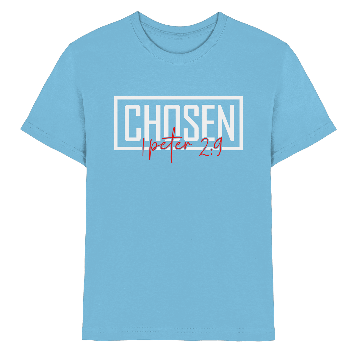 Chosen – 1. Petrus 2:9 – Auserwählt und berufen | Christliche Produkte - Kids Premium Shirt - Kids & Babys - Sky Blue - GfoitMa