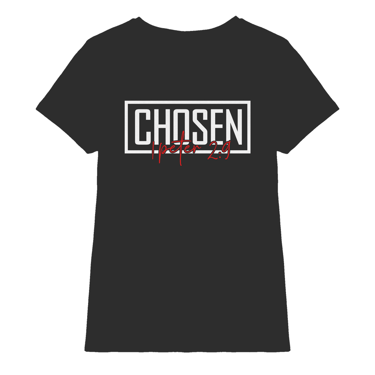 Chosen – 1. Petrus 2:9 – Auserwählt und berufen | Christliche Produkte - Ladies Premium Shirt - Lady-Shirts - Black - GfoitMa