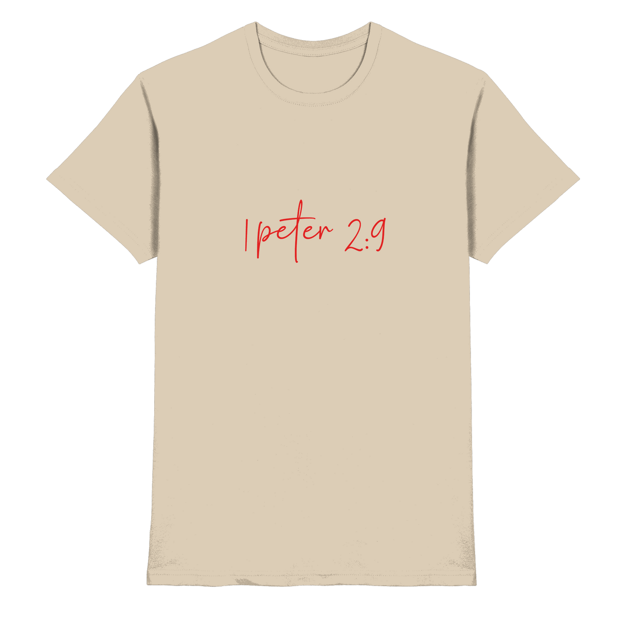 Chosen – 1. Petrus 2:9 – Auserwählt und berufen | Christliche Produkte - Premium Shirt - Unisex-Shirts - Sand - GfoitMa