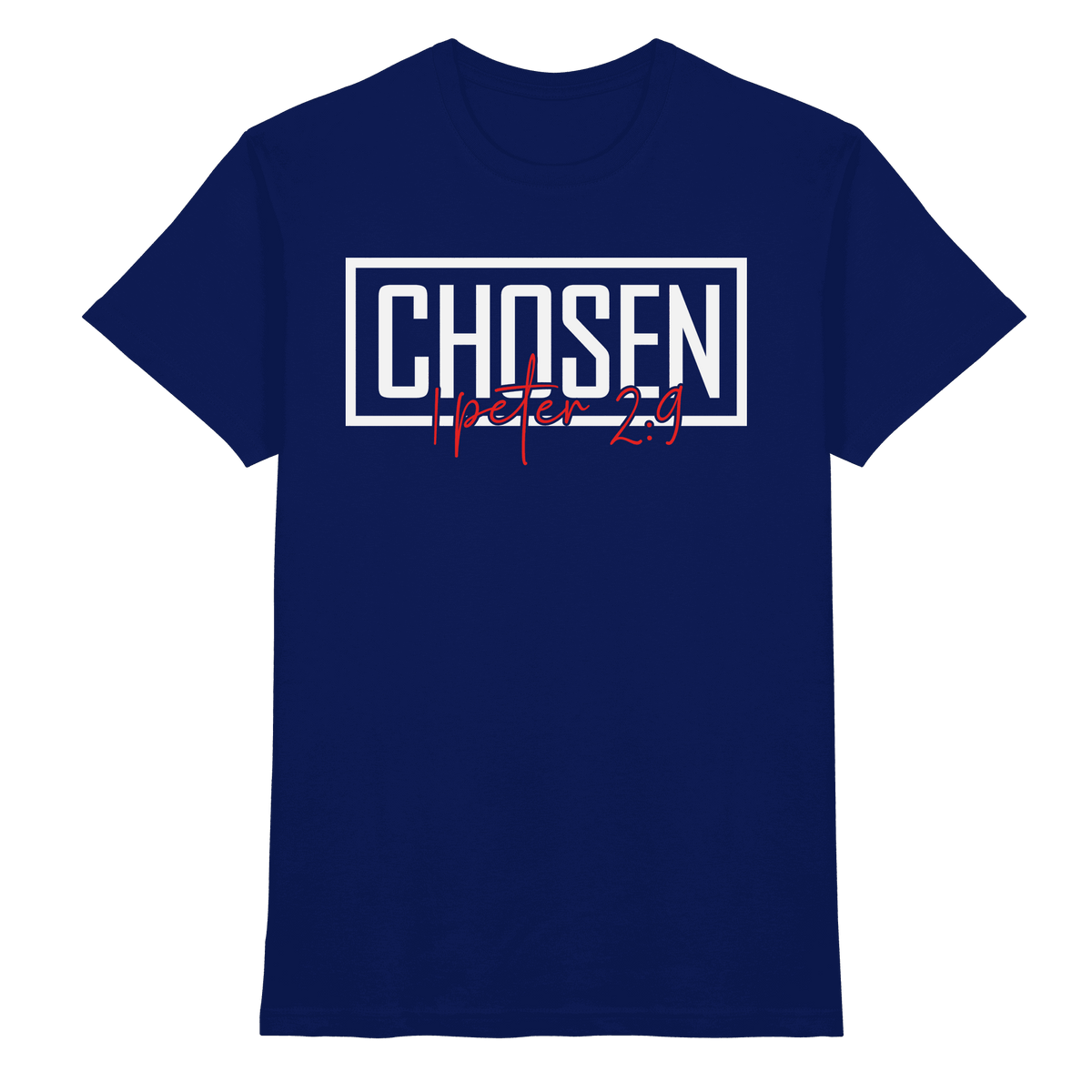 Chosen – 1. Petrus 2:9 – Auserwählt und berufen | Christliche Produkte - Premium Shirt - Unisex-Shirts - Urban Navy - GfoitMa