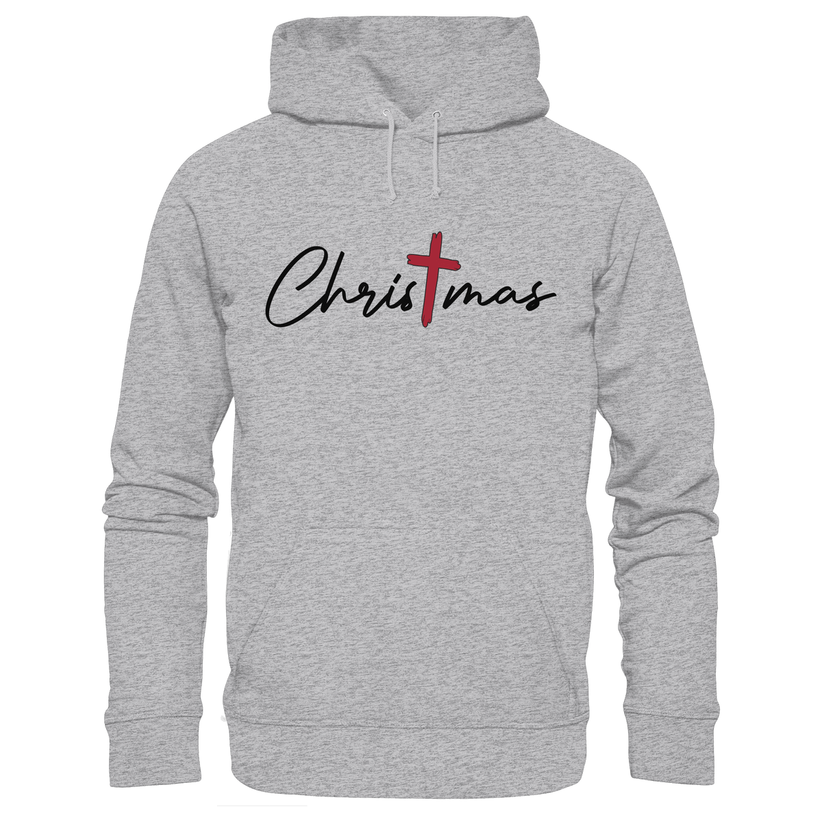 Christmas – das Kreuz im Mittelpunkt von Weihnachten | Christliches Design - Kids Premium Hoodie - Kids & Babys - Heather Grey (meliert) - GfoitMa