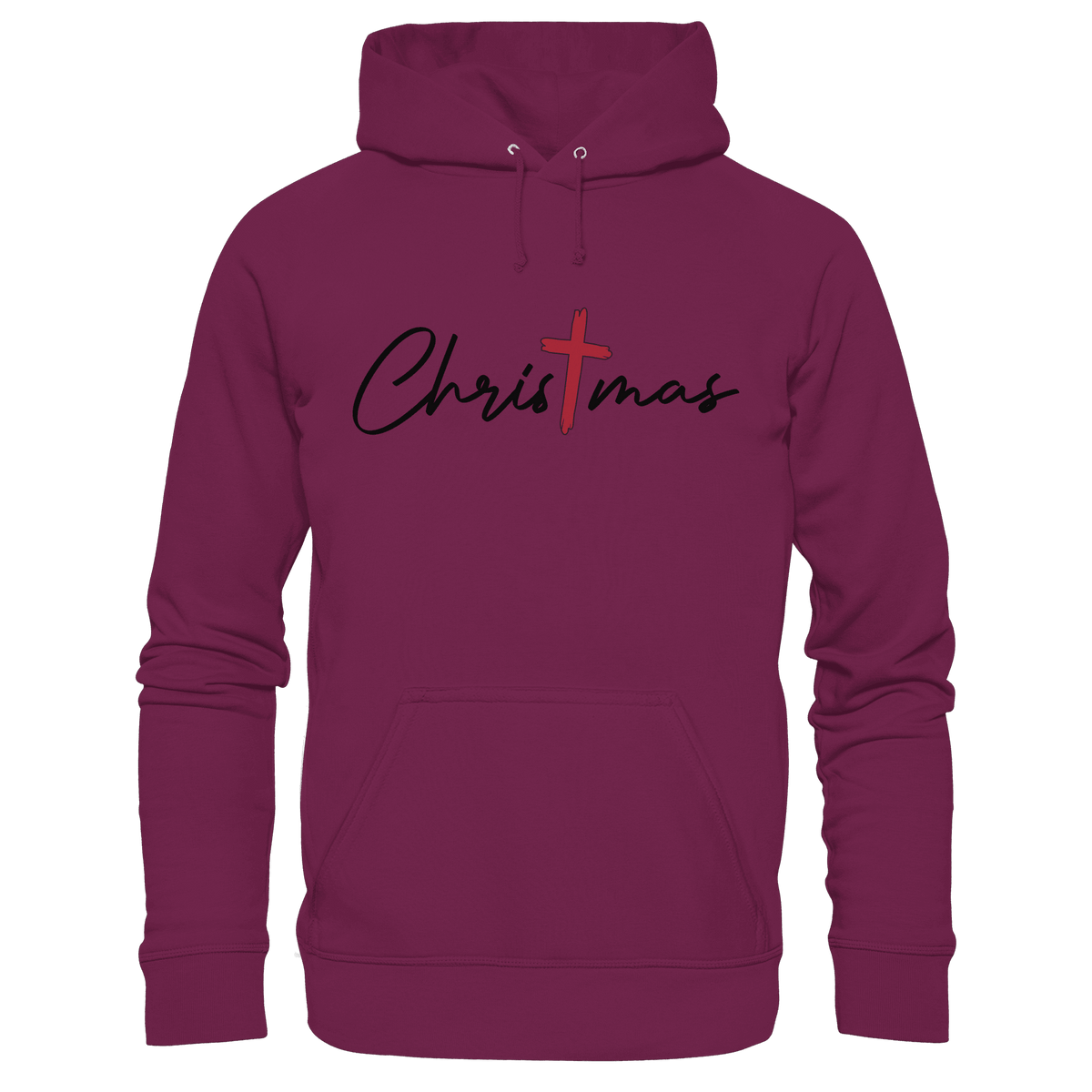 Christmas – das Kreuz im Mittelpunkt von Weihnachten | Christliches Design - Kids Premium Hoodie - Kids & Babys - Burgund - GfoitMa