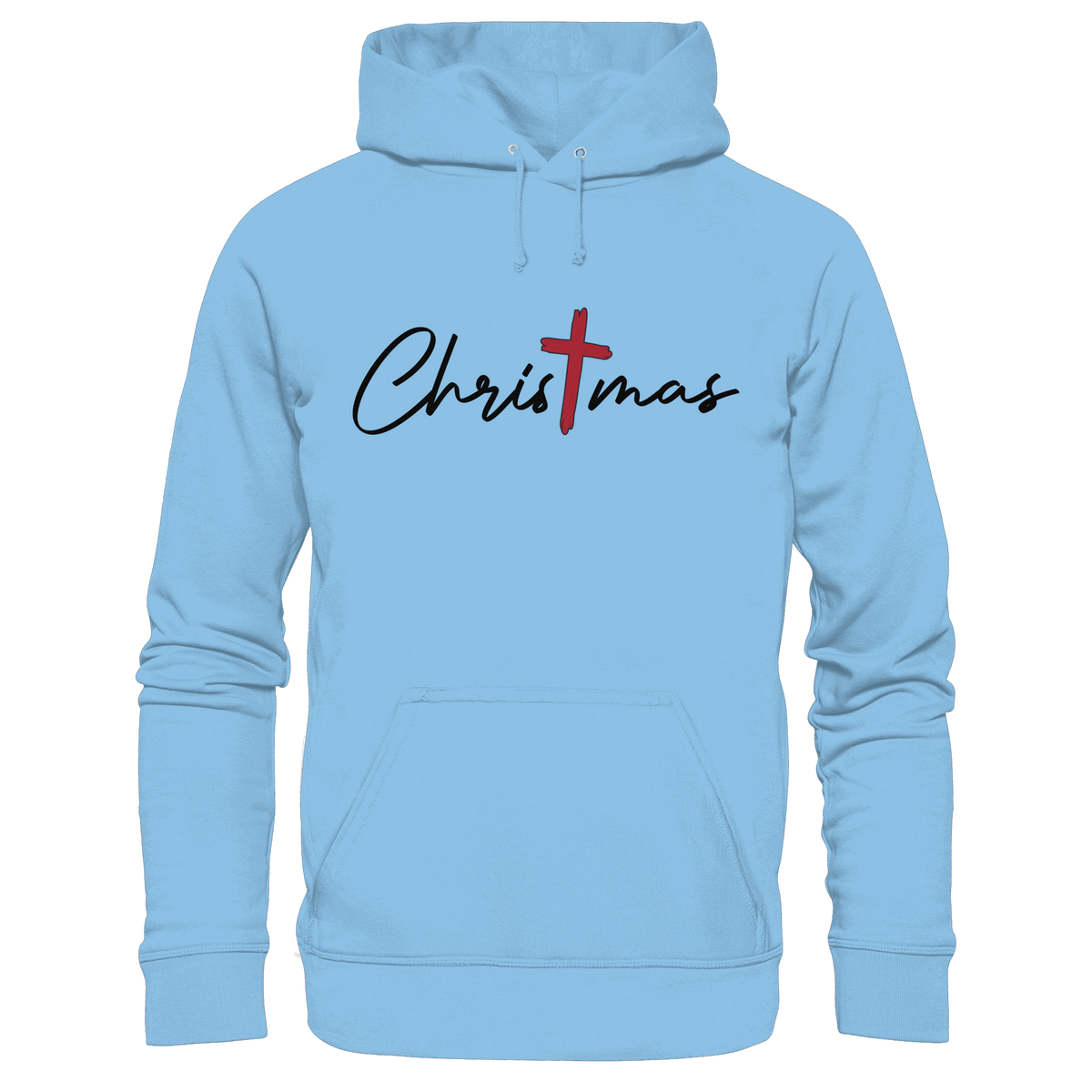 Christmas – das Kreuz im Mittelpunkt von Weihnachten | Christliches Design - Kids Premium Hoodie - Kids & Babys - Sky Blue - GfoitMa