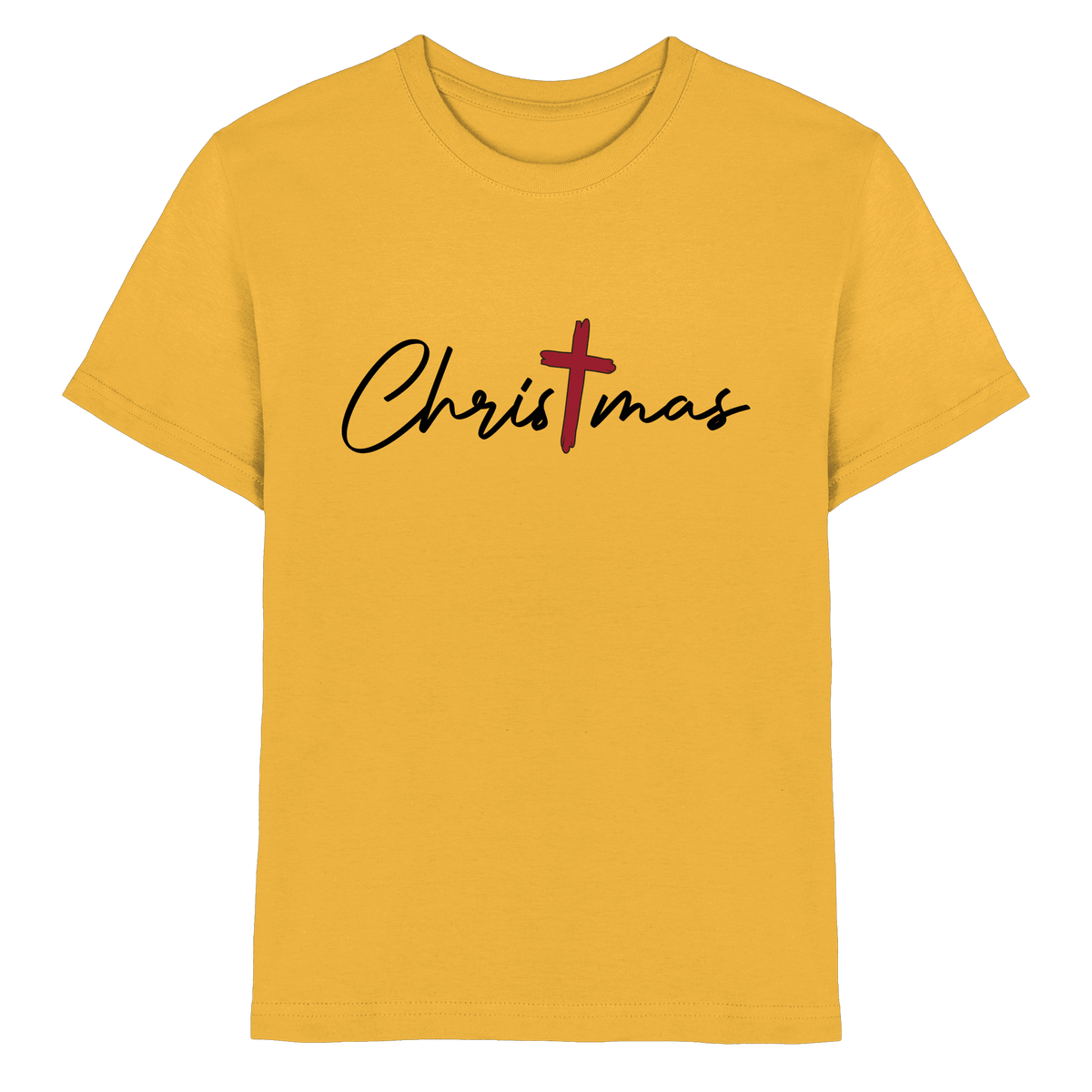 Christmas – das Kreuz im Mittelpunkt von Weihnachten | Christliches Design - Kids Premium Shirt - Kids & Babys - Gold - GfoitMa