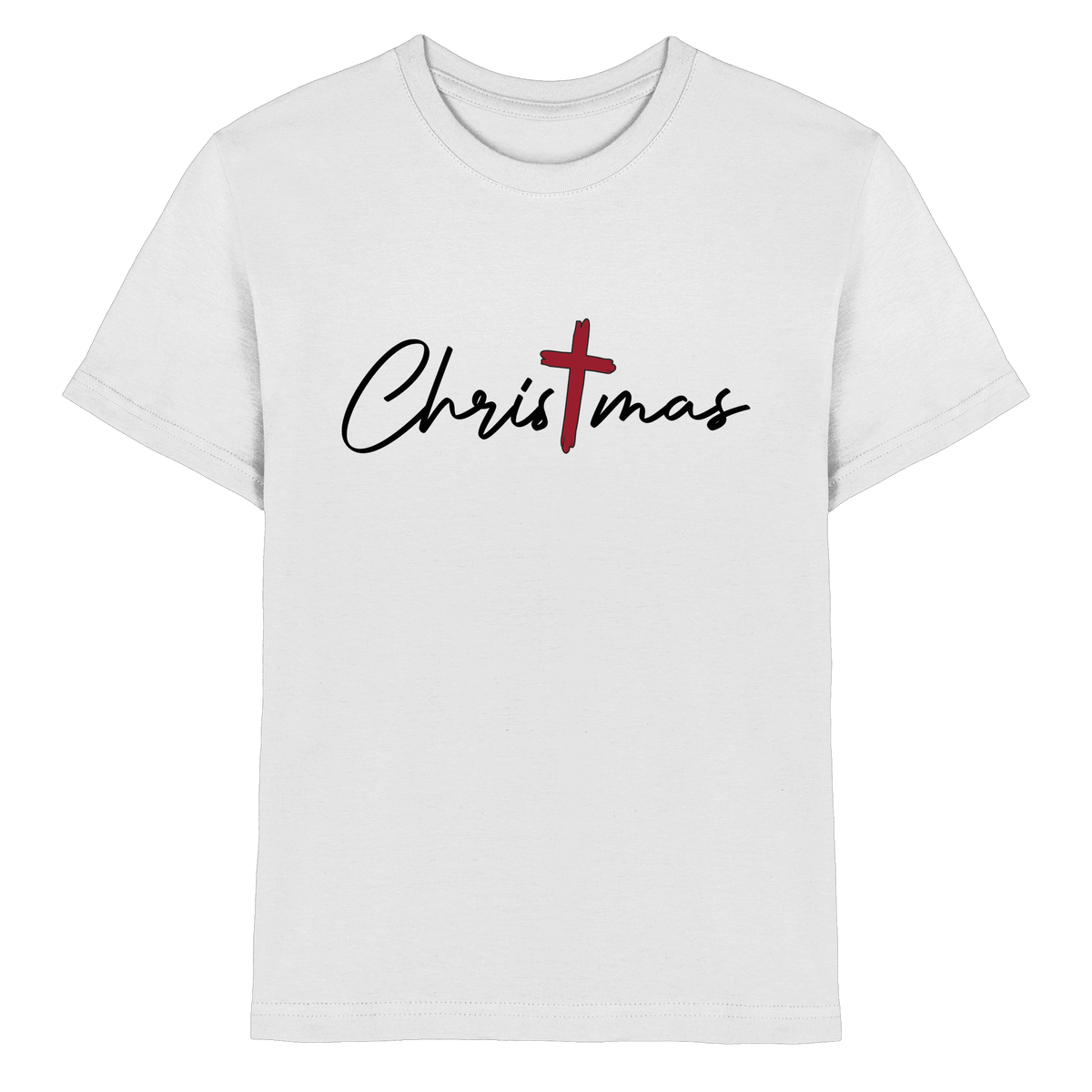 Christmas – das Kreuz im Mittelpunkt von Weihnachten | Christliches Design - Kids Premium Shirt - Kids & Babys - White - GfoitMa