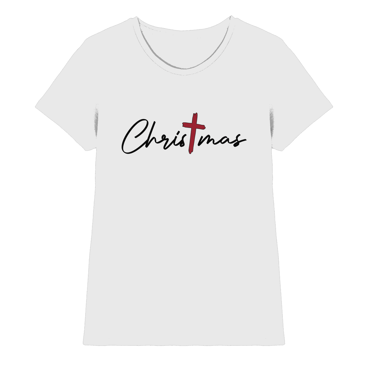 Christmas – das Kreuz im Mittelpunkt von Weihnachten | Christliches Design - Ladies Premium Shirt - Lady-Shirts - White - GfoitMa