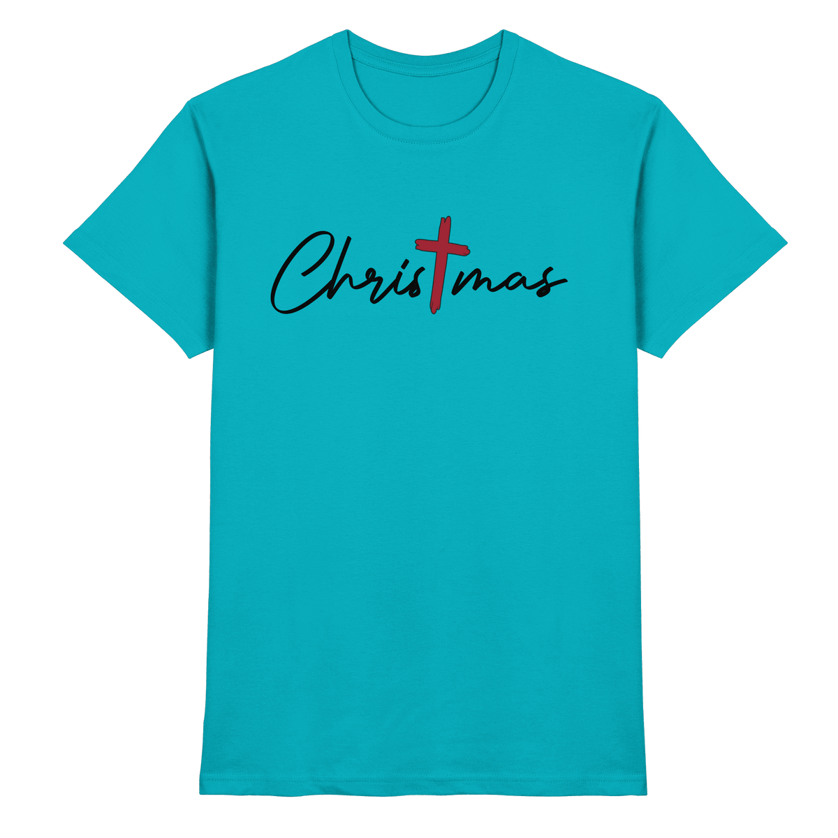 Christmas – das Kreuz im Mittelpunkt von Weihnachten | Christliches Design - Premium Shirt - Unisex-Shirts - Swimming Pool - GfoitMa