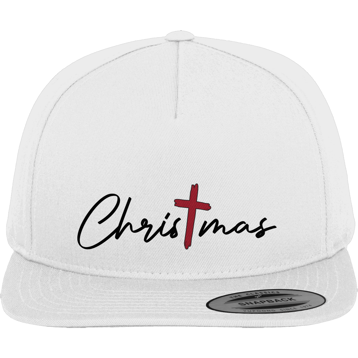 Christmas – das Kreuz im Mittelpunkt von Weihnachten | Christliches Design - Premium Snapback - Kappen & Mützen - White / Green - GfoitMa