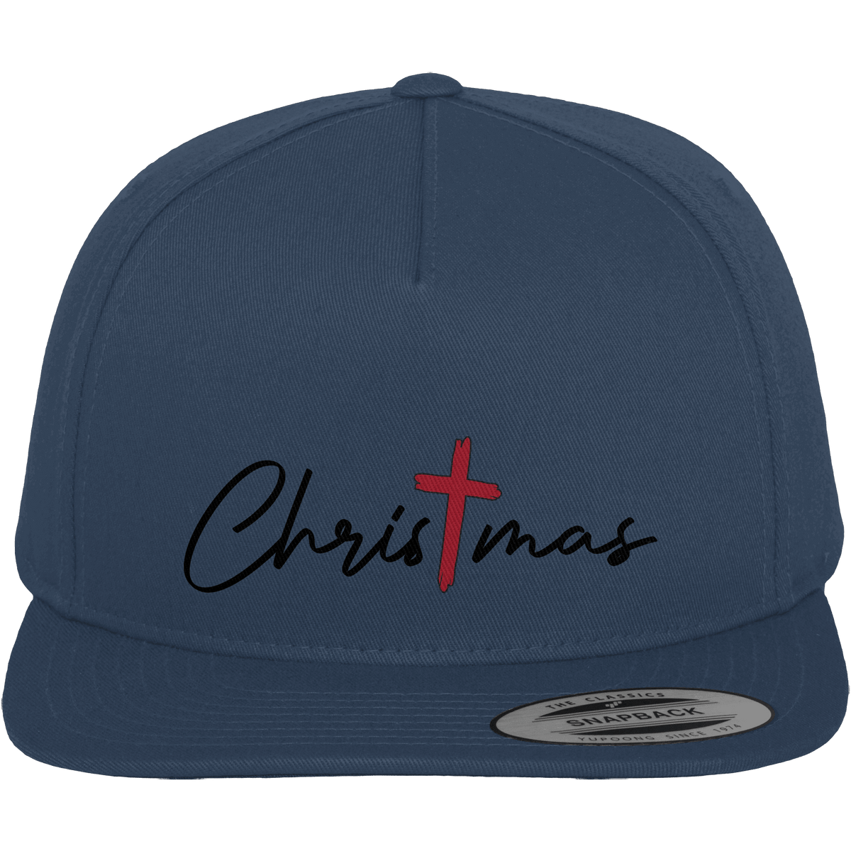 Christmas – das Kreuz im Mittelpunkt von Weihnachten | Christliches Design - Premium Snapback - Kappen & Mützen - Navy / Green - GfoitMa