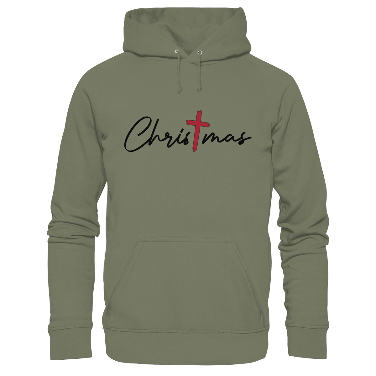 Christmas – das Kreuz im Mittelpunkt von Weihnachten | Christliches Design - Premium Unisex Hoodie - Hoodies - Classic Olive - GfoitMa