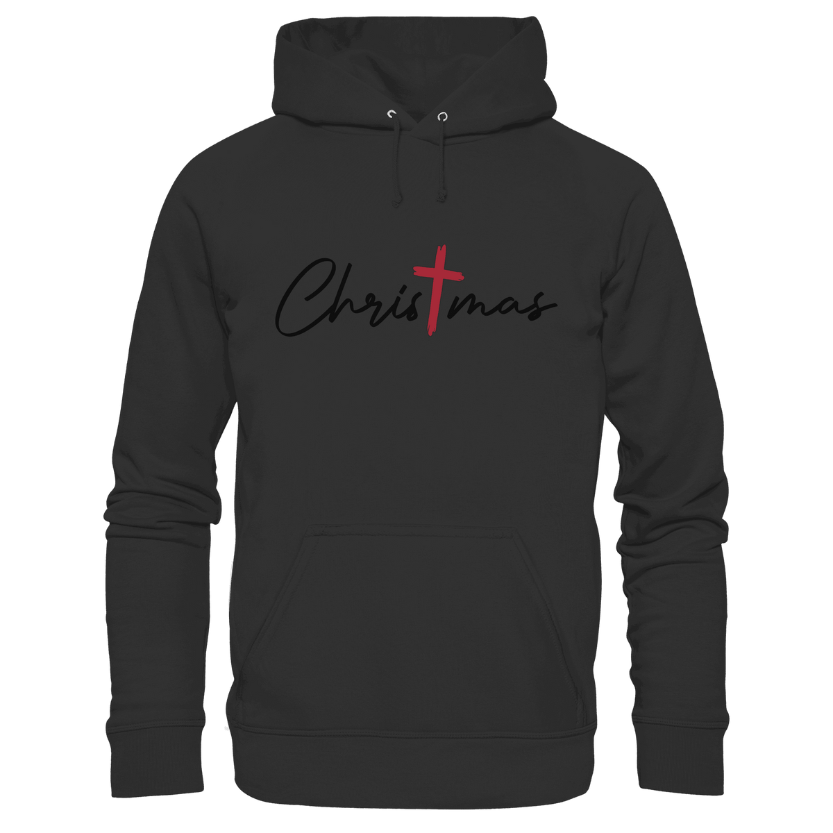 Christmas – das Kreuz im Mittelpunkt von Weihnachten | Christliches Design - Premium Unisex Hoodie - Hoodies - Black - GfoitMa