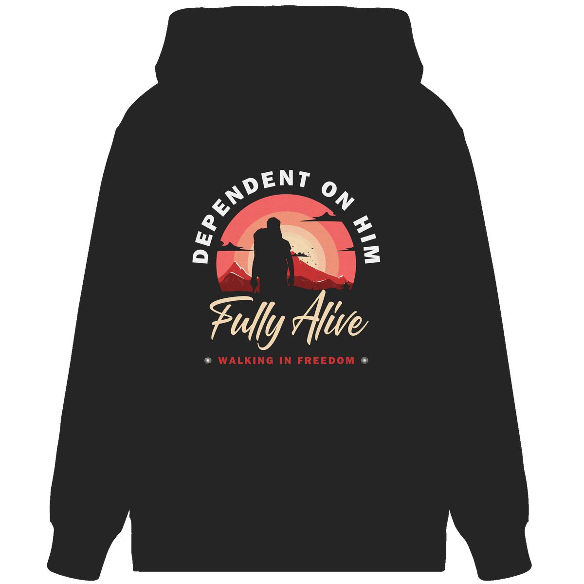 Dependent on Him – Fully Alive - Organic Zipper - Jacken/ Zipper - Black - GfoitMa