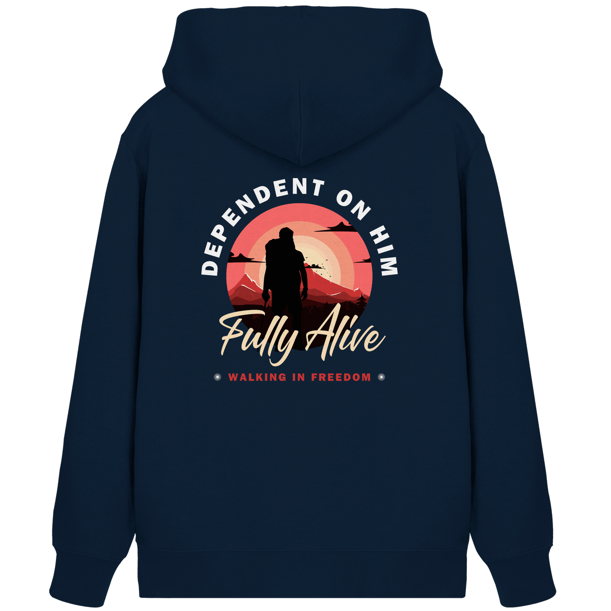 Dependent on Him – Fully Alive - Organic Zipper - Jacken/ Zipper - French Navy - GfoitMa